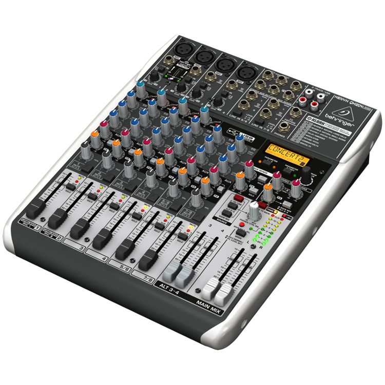 Behringer Xenyx QX1204USB - микшер,4 микрофонных предусилителя XENYX, 2 Aux посыла, 2 стерео Aux воз в магазине для музыкантов Рок-н-Ролл