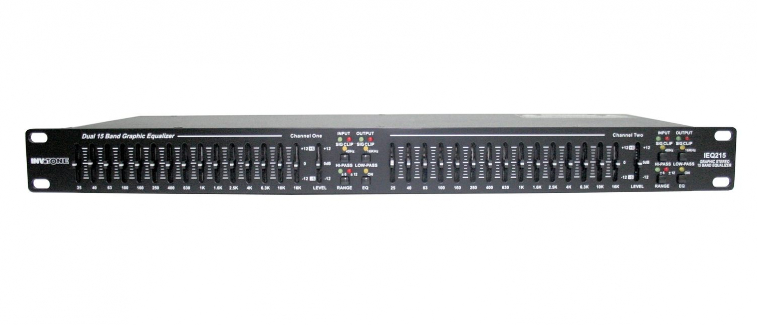 Invotone IEQ215 -  2/3 октавный, 15 полосный, двухканальный эквалайзер в магазине для музыкантов Рок-н-Ролл