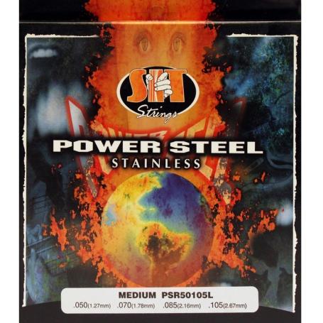 SIT PSR50105L POWER STEEL - Струны для бас гитары (50-70-85-105) Cреднего натяжения в магазине для музыкантов Рок-н-Ролл