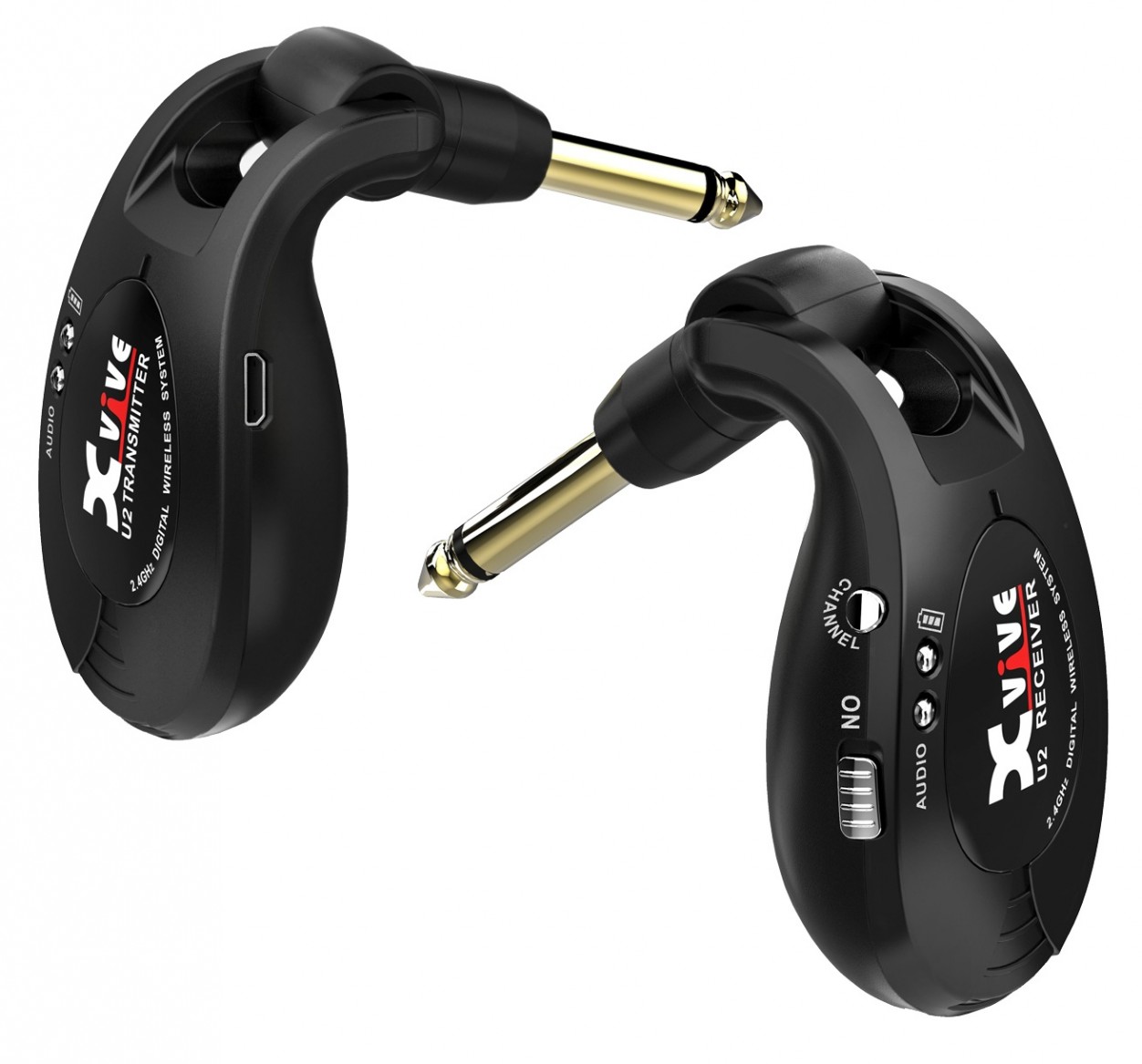 XVIVE U2 Guitar wireless system black - цифровая гитарная беспроводная система в магазине для музыкантов Рок-н-Ролл