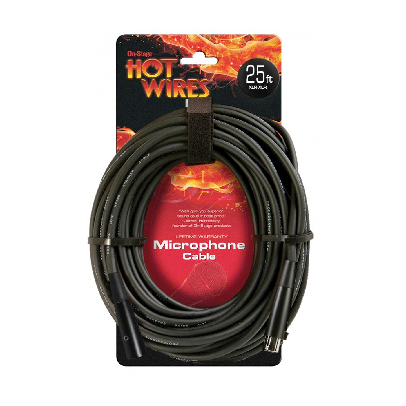 OnStage MC12-25HZ - микрофонный кабель Джек моно <-> XLR мама, длина 7.62 м. в магазине для музыкантов Рок-н-Ролл