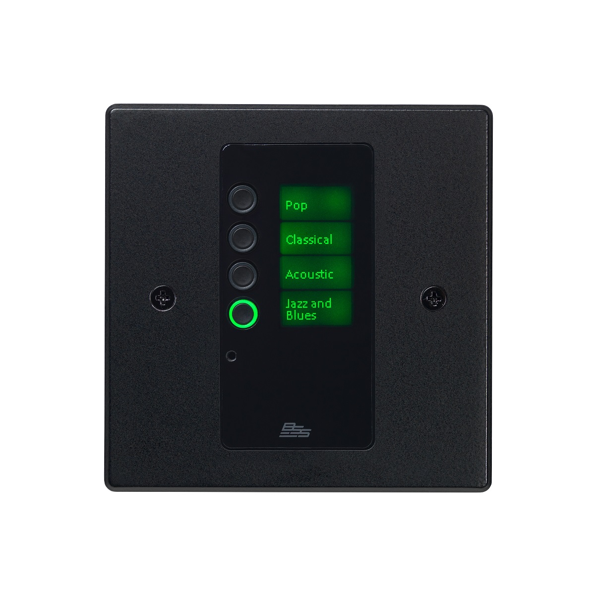 BSS EC-4B-BLK-EU Ethernet - 4-кнопочный настенный контроллер, цвет чёрный в магазине для музыкантов Рок-н-Ролл