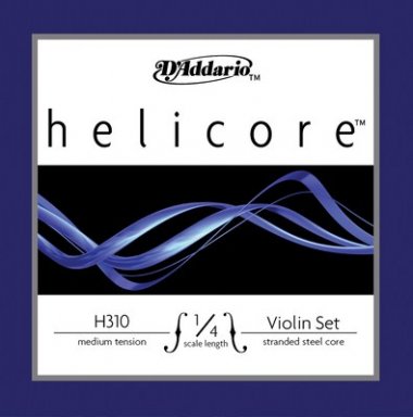 D'Addario H310-1/4M Helicore - Комплект струн для скрипки размером 1/4, среднее натяжение, в магазине для музыкантов Рок-н-Ролл