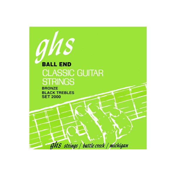 GHS 2000 Classical Guitar 28-42 - набор струн для классической гитары, черный нейлон/бронза в магазине для музыкантов Рок-н-Ролл