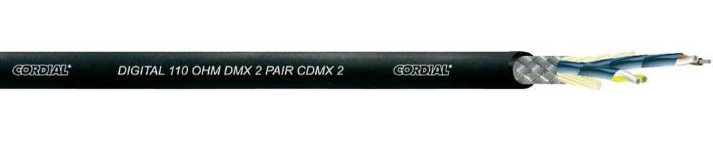 Cordial CDMX 2 - цифровой кабель 2 пары, 0,22 мм2, 6,4 мм, черный в магазине для музыкантов Рок-н-Ролл