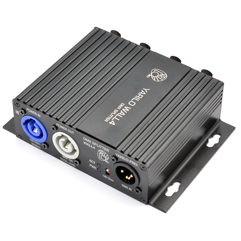 ЯRILO SPL WALL4 PowerCON - DMX512 сплиттер предназначен для распределения, усиления и защиты DMX512 в магазине для музыкантов Рок-н-Ролл