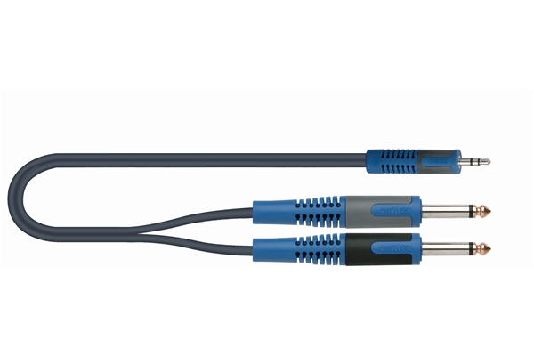 QUIK LOK RKSA140-2 - компонентный кабель, 2 метра, разъёмы 2 Mono Jack Male - Stereo Mini Jack в магазине для музыкантов Рок-н-Ролл