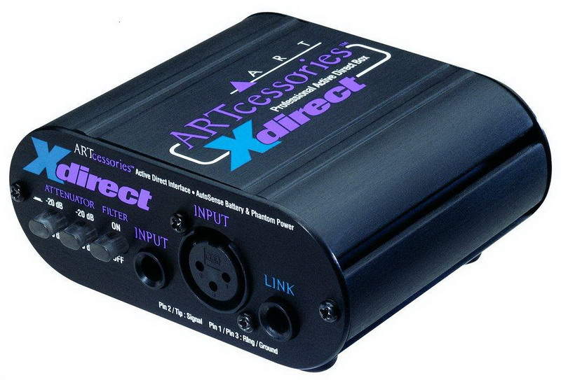 ART XDirect - активный директ-бокс, вход-XLR,1/4" TRS( unbal), выход- XLR (bal.), 9V батарея в магазине для музыкантов Рок-н-Ролл