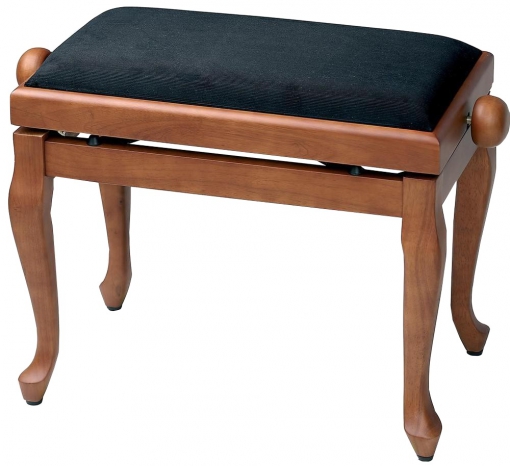 Gewa 130380 Deluxe Classic Cherry Matt - банкетка для пианино вишня матовая гнутые ножки.Черный барх в магазине для музыкантов Рок-н-Ролл