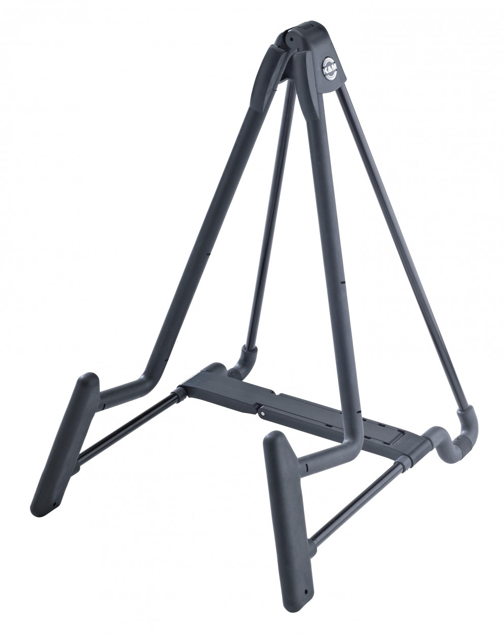 K&M 17581-014-55 - складная стойка для электрогитары, сталь/пластик, чёрная в магазине для музыкантов Рок-н-Ролл