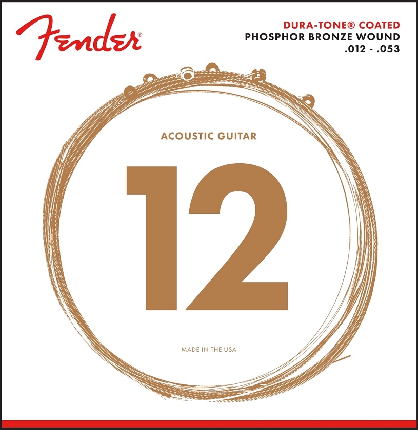 FENDER 860L PHOSPHOR BRONZE COATED 12-53 - Струны для акустической гитары в магазине для музыкантов Рок-н-Ролл