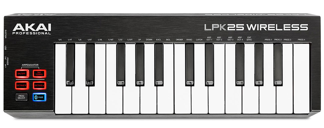 AKAI PRO LPK25 WIRELESS - портативный беспроводной USB/MIDI-контроллер,25 чувствительных мини-клавиш в магазине для музыкантов Рок-н-Ролл