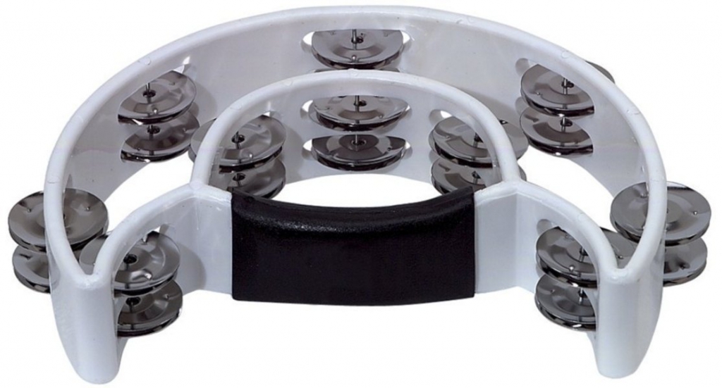 Gewa 841578 Jingle wreath Half moon 20 jingles White - тамбурин полукруглый белый, пластик в магазине для музыкантов Рок-н-Ролл