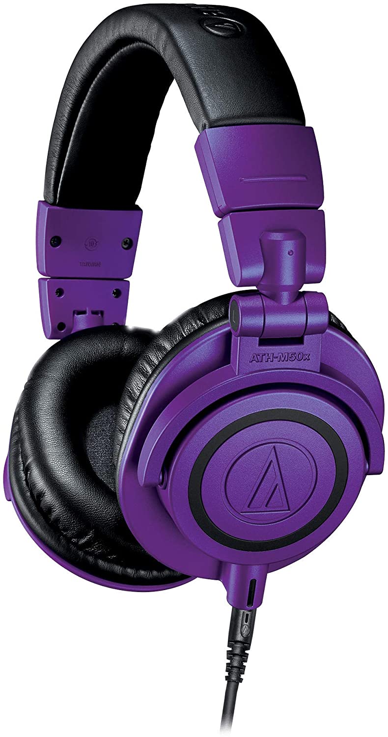 AUDIO-TECHNICA ATH-M50XPB - студийные мониторные наушники цвет "фиолетовый + черный" в магазине для музыкантов Рок-н-Ролл