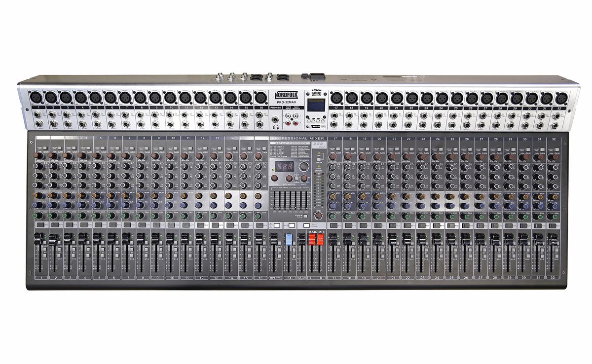 NordFolk PRO-32MAX - микшерный пульт, 32 каналов, DSP, MP3 плеер, EQ в магазине для музыкантов Рок-н-Ролл