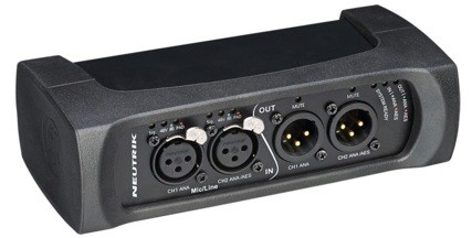 Neutrik NA2-IO-DPRO - Сетевой аудио интерфейс DANTE/аналог/AES. 2хXLR f мик./лин. и  AES (CH2) вх. в магазине для музыкантов Рок-н-Ролл