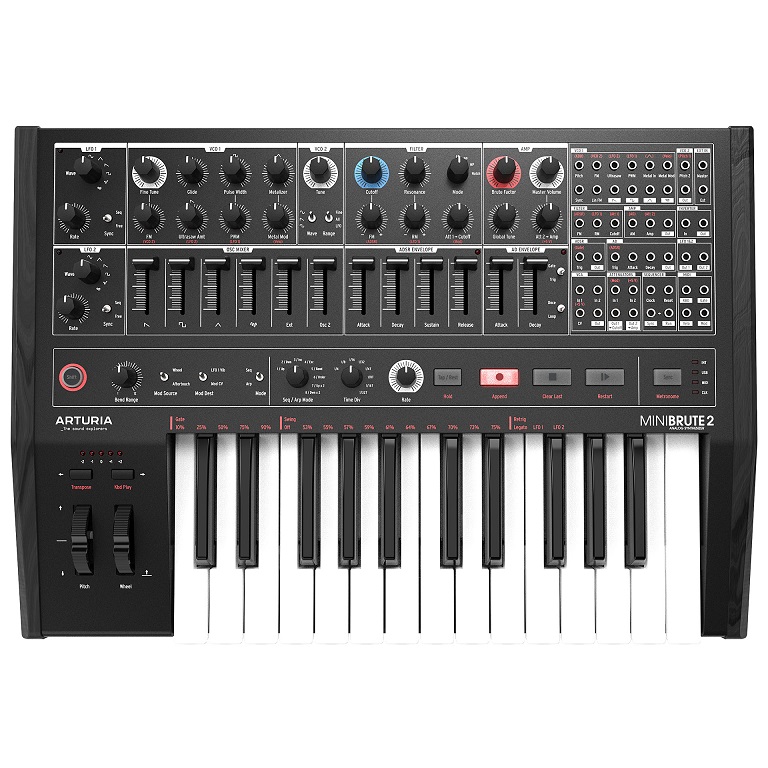 Arturia MiniBrute 2 Noir - аналоговый синтезатор в полумодульном исполнении. Лимитированная серия в магазине для музыкантов Рок-н-Ролл