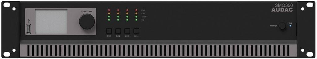 AUDAC SMQ350 - Четырехканальный низкоомный усилитель с DSP. Мощность (@4 Ом): 4 x 350 Вт. в магазине для музыкантов Рок-н-Ролл