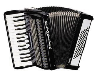 Weltmeister Rubin-II-60/30-BK Rubin - Аккордеон 30/60/II/3, черный, с ремнями и чехлом в магазине для музыкантов Рок-н-Ролл