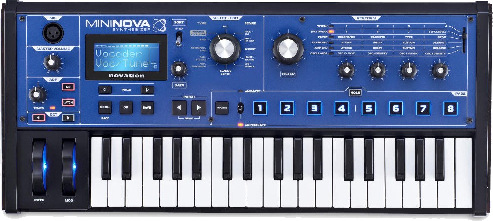 Novation MiniNova - синтезатор с вокодером, 37 клавиш в магазине для музыкантов Рок-н-Ролл