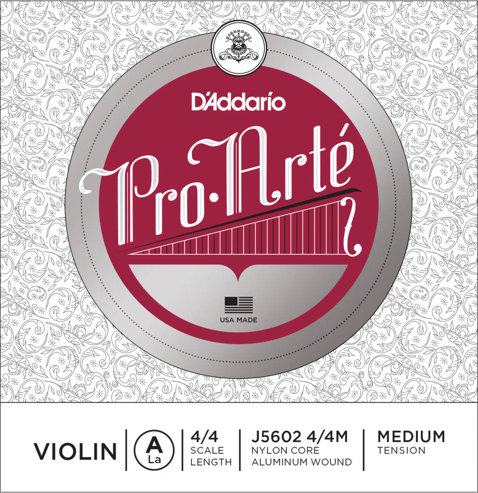 D'Addario J5602-4/4M Pro-Arte - Отдельная струна А/Ля для скрипки размером 4/4, среднее натяжение в магазине для музыкантов Рок-н-Ролл