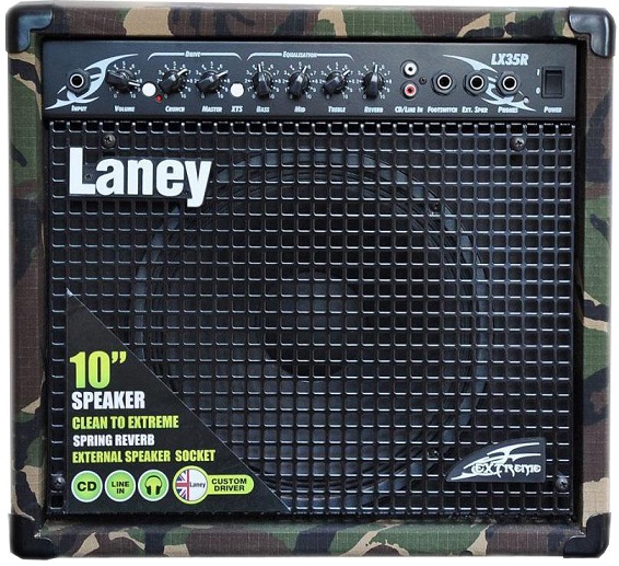 Laney LX35R CAMO - Гитарный комбо 35 Вт, динамик 10" , 2 канала с 3-х полосн. экв. и дисторшн в магазине для музыкантов Рок-н-Ролл