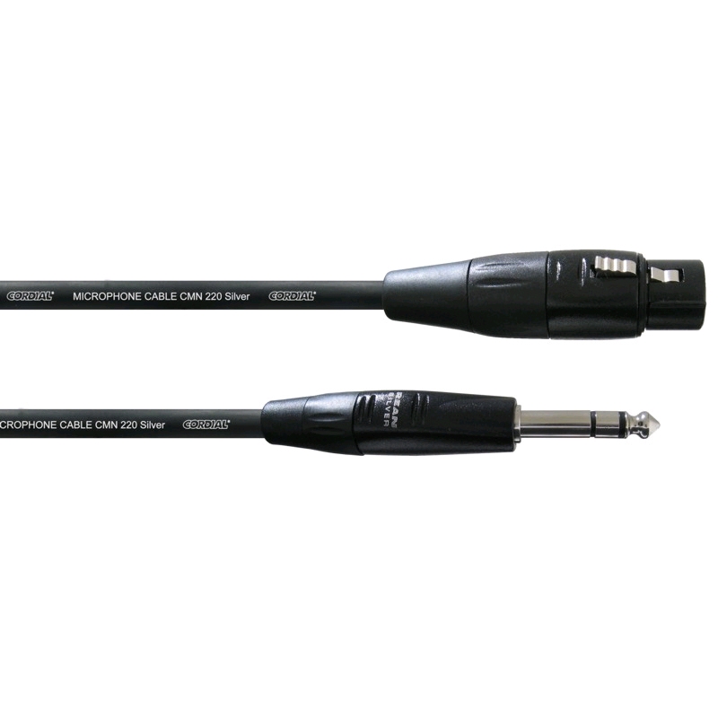 Cordial CIM 3 FV - Симметричный кабель XLR female на Jack 6.3 мм, стерео, длина 3 м в магазине для музыкантов Рок-н-Ролл