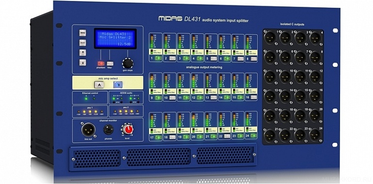 Midas DL431 -  микрофонный сплиттер в магазине для музыкантов Рок-н-Ролл