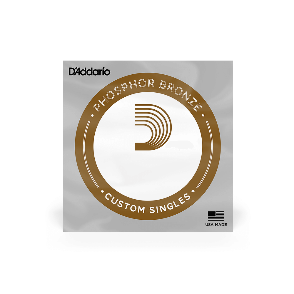 D'Addario PB053 - одиночная струна для акустических гитар, .053 (.1,35мм), Фосфор-Бронза в магазине для музыкантов Рок-н-Ролл