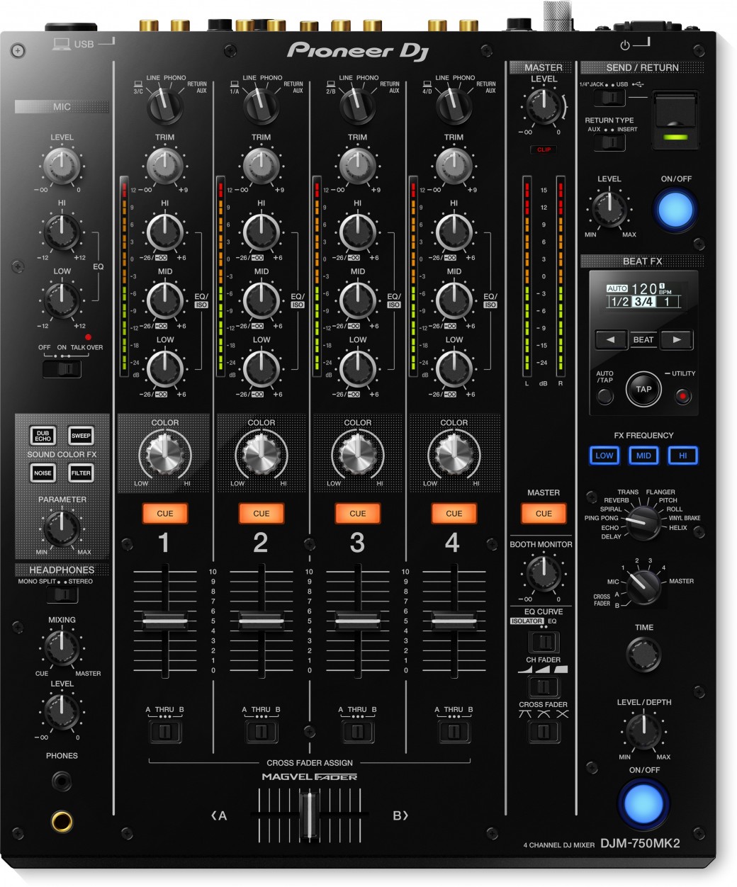 Pioneer DJM-750MK2 - DJ Микшер , цвет черный в магазине для музыкантов Рок-н-Ролл