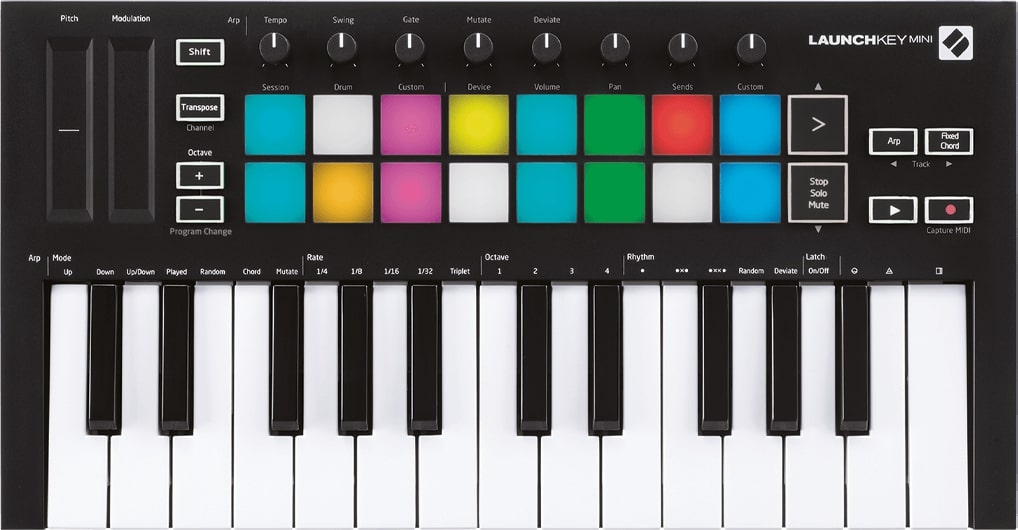 NOVATION Launchkey 25 MK3 - миди-клавиатура, 25 клавиш, Pitch/Mod контроллеры, полноцветные пэды в магазине для музыкантов Рок-н-Ролл