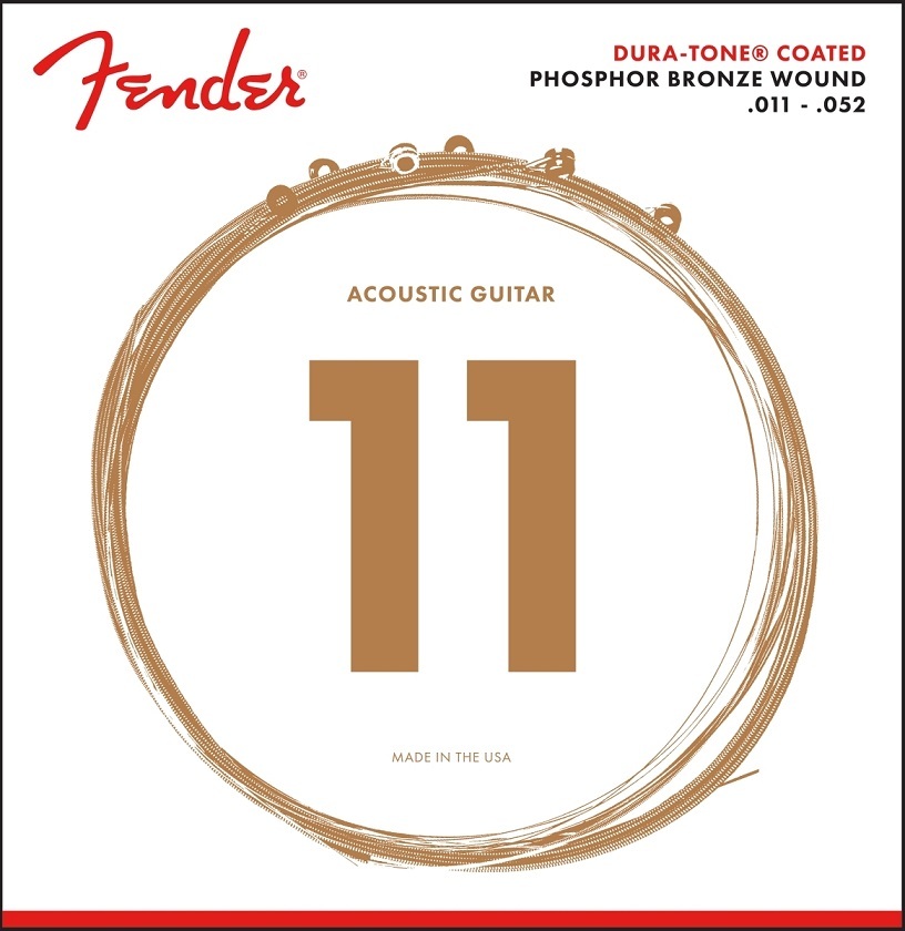 FENDER 860CL PHOSPHOR BRONZE COATED 11-52 - Струны для акустической гитары 11-52 в магазине для музыкантов Рок-н-Ролл