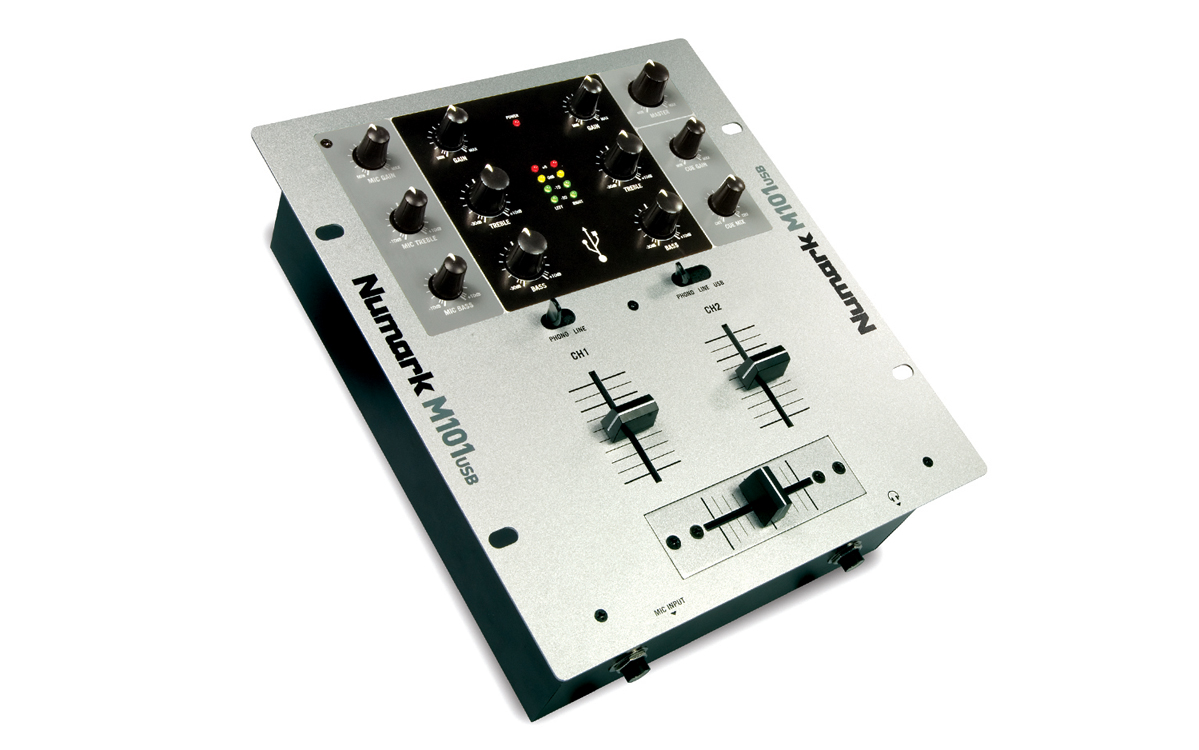 NUMARK M101USB - 2-канальный компактный микшер входы: 2 phono, 2 линейных, 1 микрофонный двойной USB в магазине для музыкантов Рок-н-Ролл