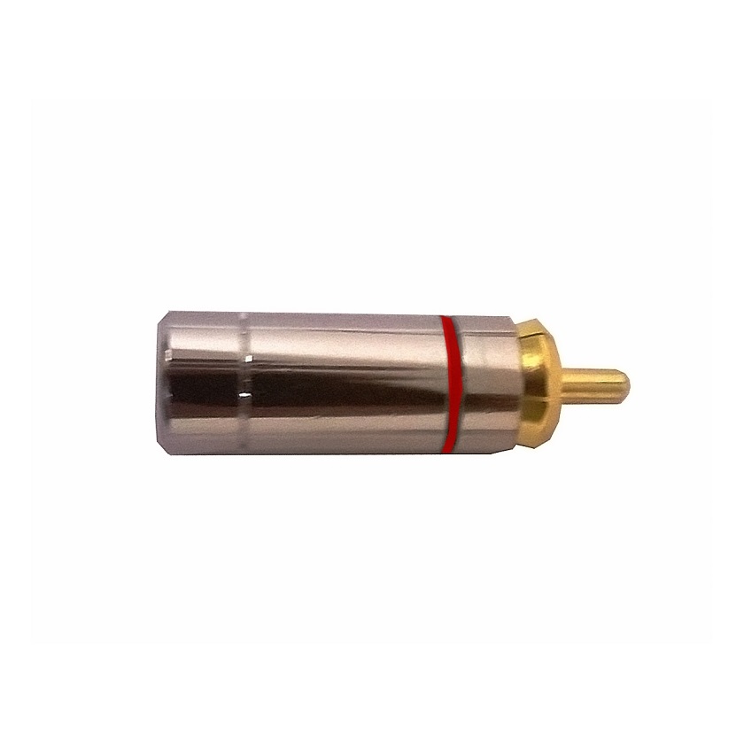Invotone RCA500M/RD - тюльпан кабельный, RCA, "золото",  корпус металл, цвет красный в магазине для музыкантов Рок-н-Ролл