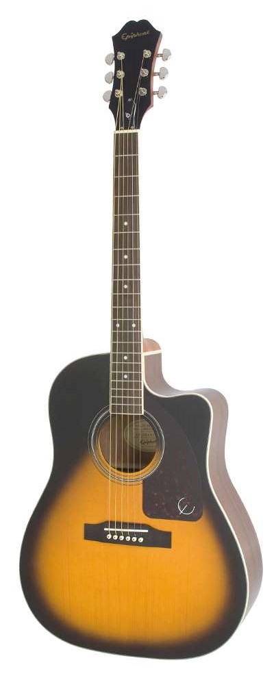 Epiphone J-45 EC Studio Vintage Sunburst - Электроакустическая гитара. Верхняя дека - массив ели в магазине для музыкантов Рок-н-Ролл