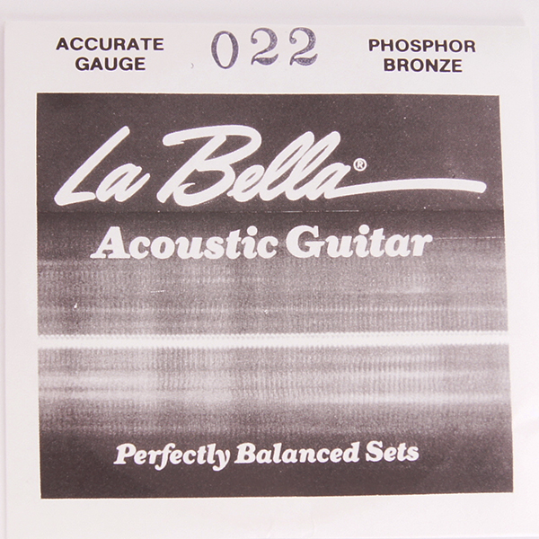 La Bella PW022 - Отдельная струна для акустической гитары, 022, фосфорная бронза в магазине для музыкантов Рок-н-Ролл