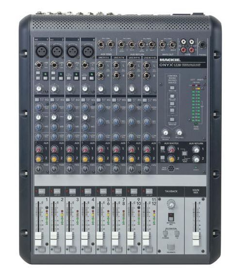 MACKIE ONYX12 - 12-канальный микшер с поканальной записью, процессором эффектов и USB в магазине для музыкантов Рок-н-Ролл