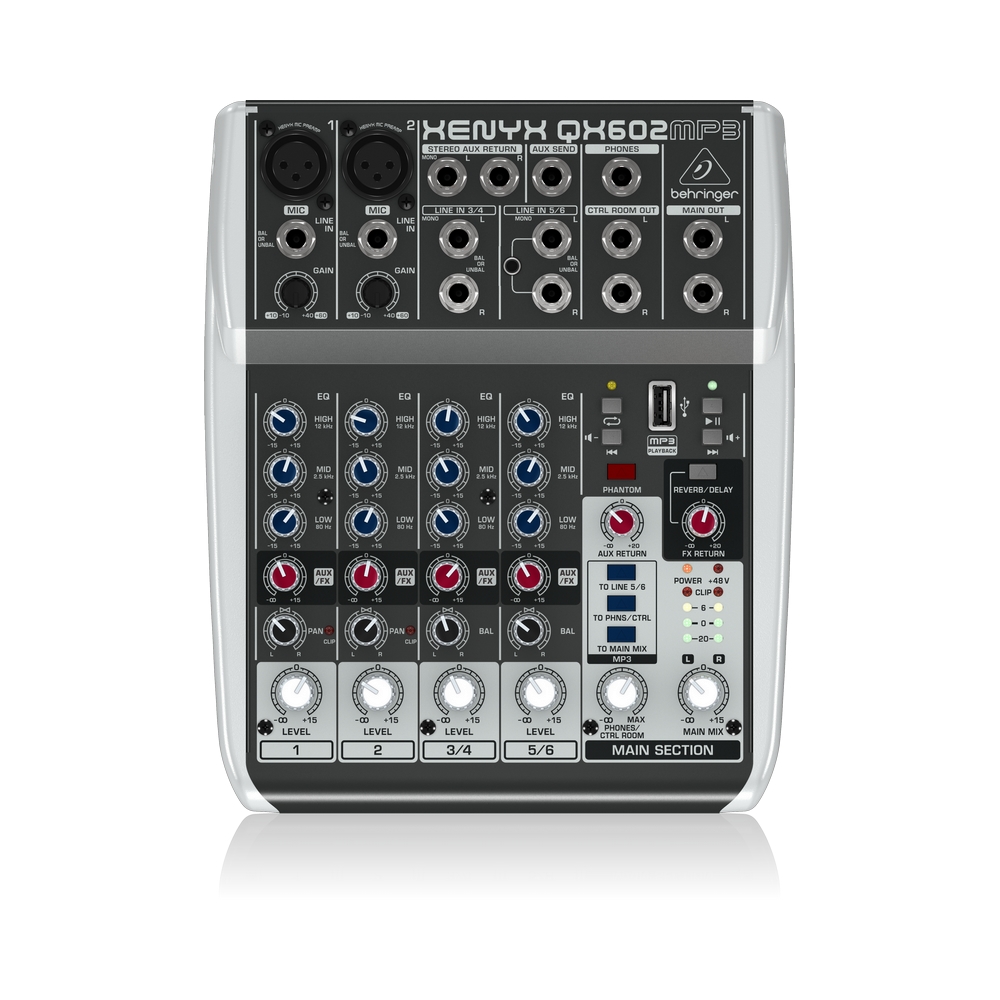 Behringer Xenyx QX602MP3 - микшер в магазине для музыкантов Рок-н-Ролл