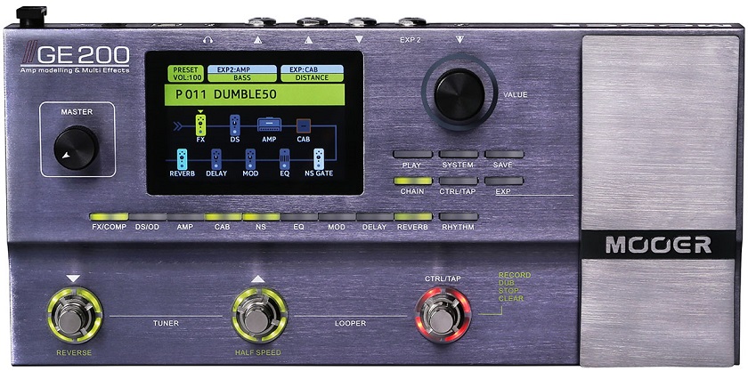 Mooer GE200 - гитарный процессор эффектов с педалью экспрессии в магазине для музыкантов Рок-н-Ролл