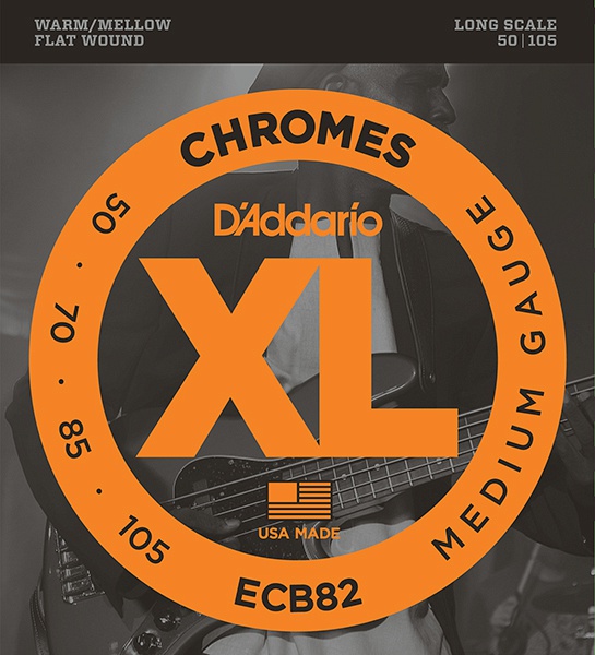 D'Addario ECB82 - Chromes Комплект струн для бас-гитары, Medium, 50-105, Long Scale в магазине для музыкантов Рок-н-Ролл