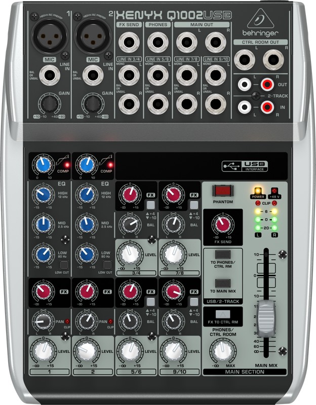 Behringer Xenyx Q1002USB - Микшер в магазине для музыкантов Рок-н-Ролл
