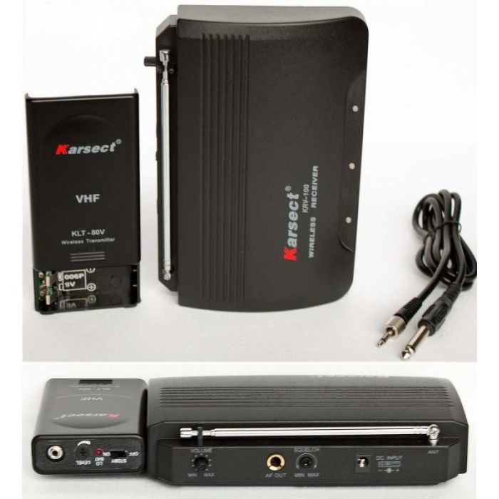 Karsect KRV-100/KLT-80V/G-05 - Радиосистема VHF/1: для гитары, 1 антенна, выходы: 1 jack 6.3, 2 XLR в магазине для музыкантов Рок-н-Ролл