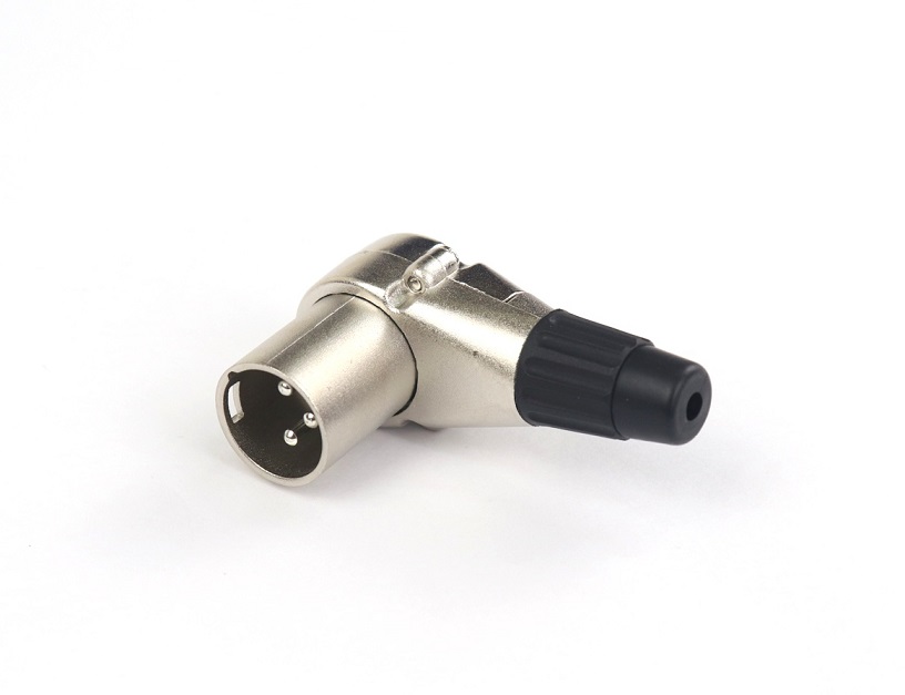 AuraSonics X3MR - кабельный разъем угловой 3-контактный XLR male, посеребренные контакты, никель в магазине для музыкантов Рок-н-Ролл