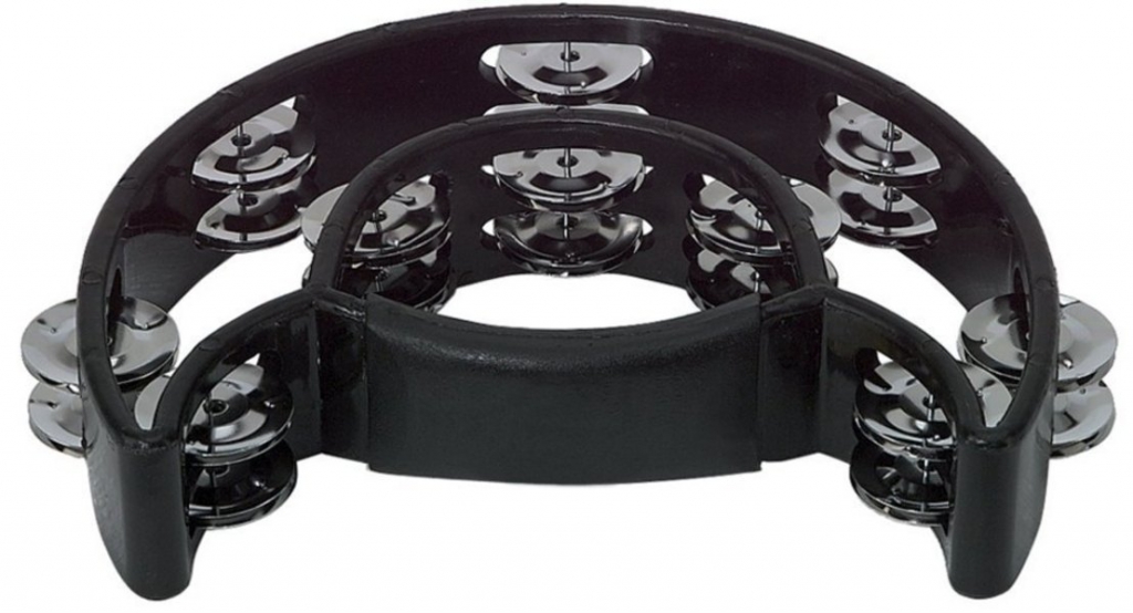 Gewa 841574 Jingle wreath Half moon 20 jingles Black - тамбурин полукруглый черный, пластик, 20 пар  в магазине для музыкантов Рок-н-Ролл