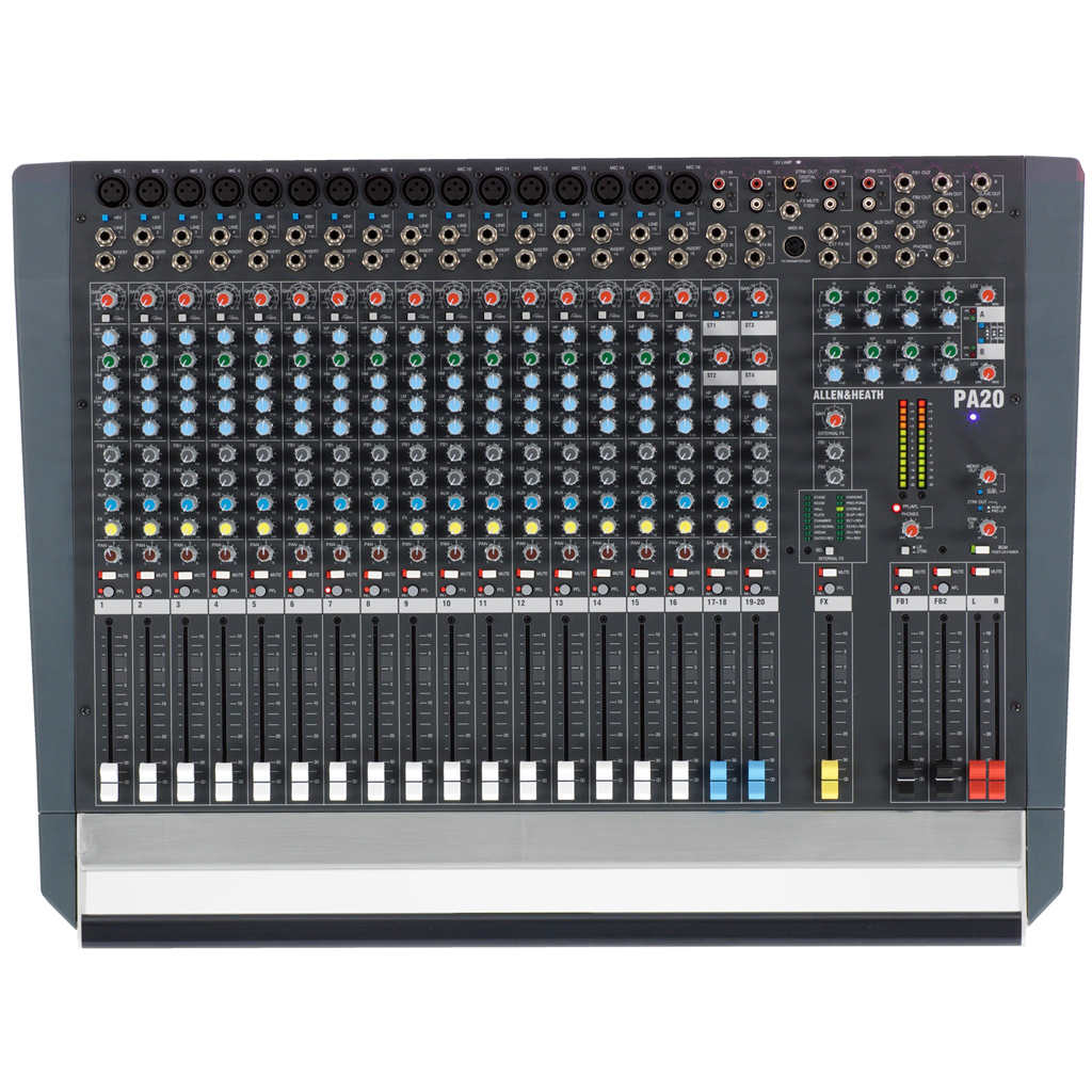 Allen&Heath PA12-CP - Микшерный пульт активный, 8 моно, 2 двойных стерео входа, 4 AUX шины в магазине для музыкантов Рок-н-Ролл