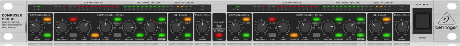 Behringer MDX2600 V2 - 2-канальный экспандер/ компрессор/ пик-лимитер с энхансером в магазине для музыкантов Рок-н-Ролл