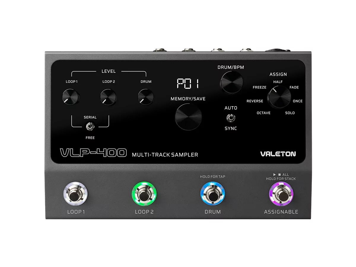 Valeton VLP-400 - Напольный лупер на 7 часов записи AD/DA:32-bit/48 kHz, четыре футсвича, 7 эффектов в магазине для музыкантов Рок-н-Ролл