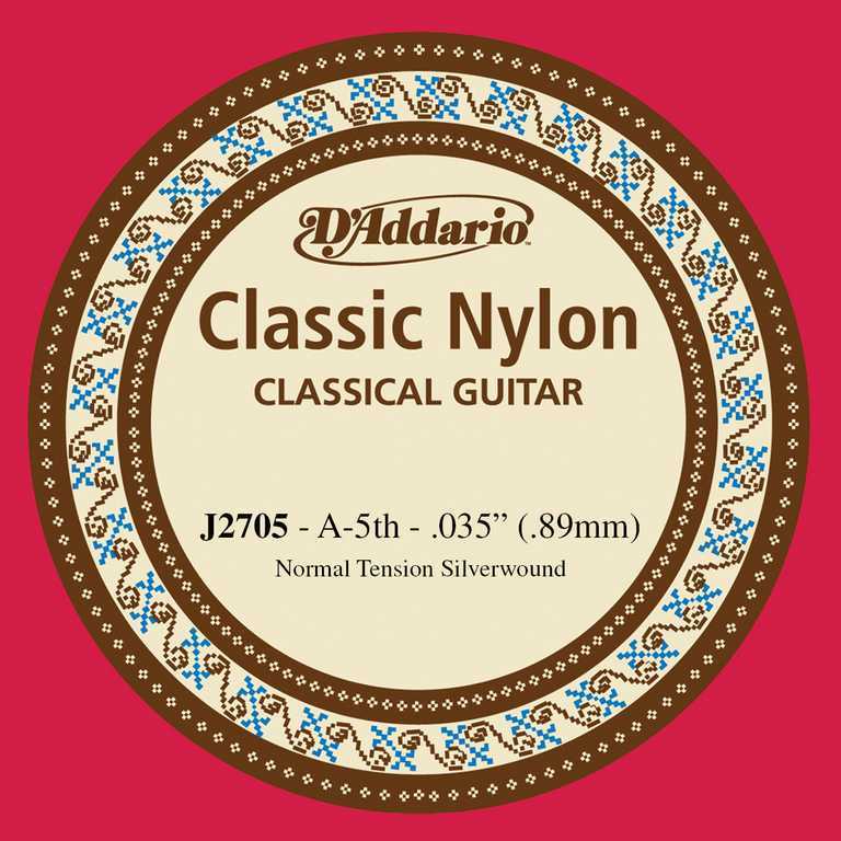 D'Addario J2705 Classical - Отдельная 5-ая струна для классической гитары, нейлон, норм. натяжение в магазине для музыкантов Рок-н-Ролл