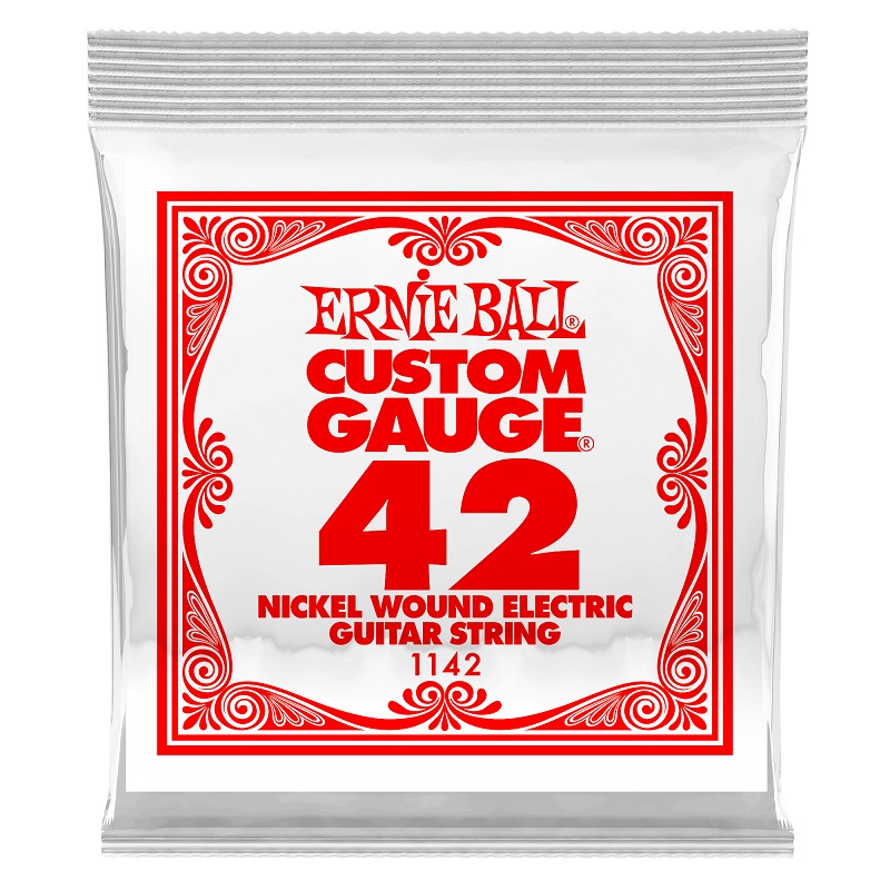Ernie Ball 1142 - струна для электро и акустических гитар. Никель, в оплётке, калибр .042 в магазине для музыкантов Рок-н-Ролл