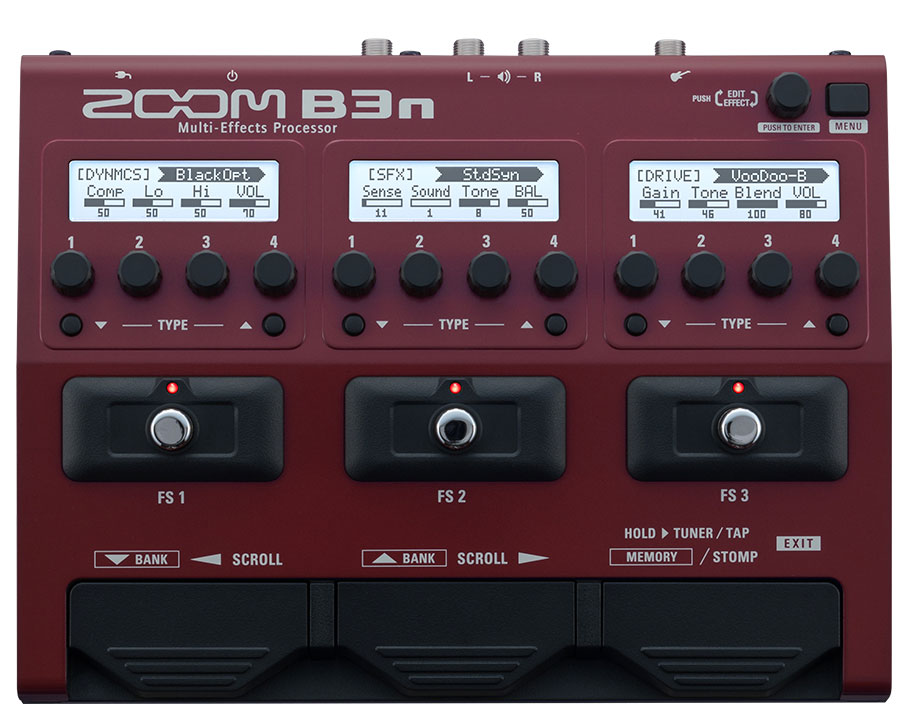 Zoom B3n - мульти педаль эффектов для бас гитары с встроенным эмулятором кабинета/БП в комплекте в магазине для музыкантов Рок-н-Ролл